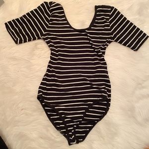 stripped one piece shirt